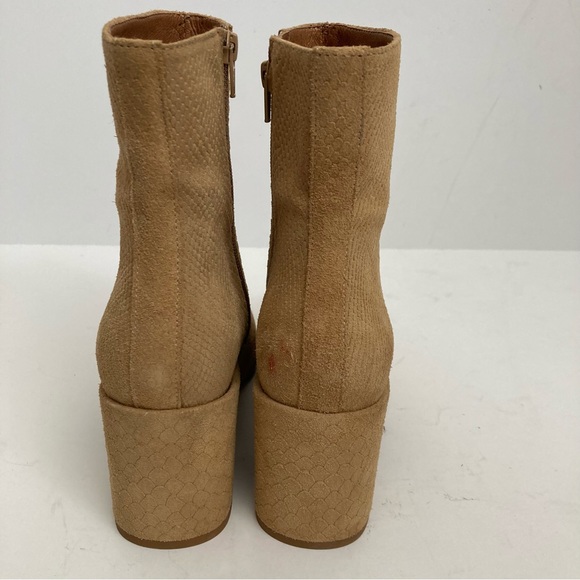 Free People Nicola Chunky Block Heel Suede Ankle Boots Size 41 - Picture 10 of 16